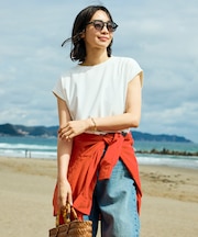 <接触冷感/UV> AIRDRY HIGHCOOL フレンチスリーブTシャツ