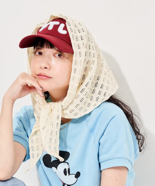 かぎ編み三角スカーフ