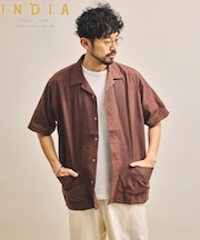 【新色追加】インド製 リラックスフィット キューバシャツ ショートスリーブ
