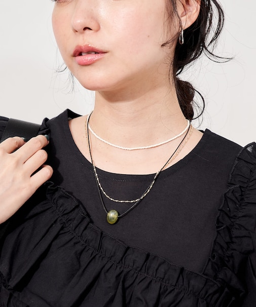 マルチウェイ レイヤーネックレス/ビーズネックレス