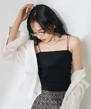 フラットカップ付きキャミソール