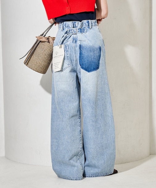 シンチバックデニムパンツ