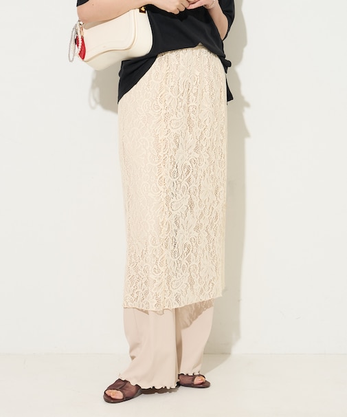 【セットアイテム】レース スカート パンツセット
