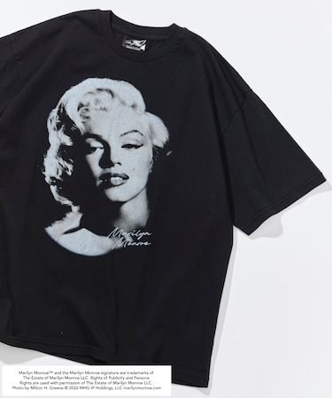 マリリンモンロー フェイスクラック フォト Tシャツ