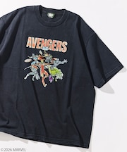 MARVEL/マーベル アベンジャーズ クルーネックTシャツ / 静電フロッキー加工