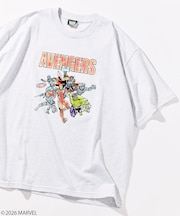 MARVEL/マーベル アベンジャーズ クルーネックTシャツ / 静電フロッキー加工