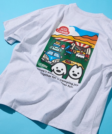 Coleman×matsui×FREAK'S STORE 別注 バックプリント クルーネックTシャツ/Camping Joy