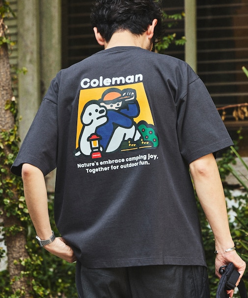 Coleman×matsui×FREAK'S STORE 別注 バックプリント クルーネックTシャツ/Hug