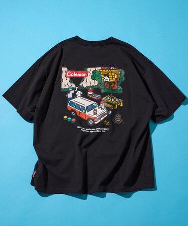 Coleman×matsui×FREAK'S STORE 別注 バックプリント クルーネックTシャツ/Rocky Camping