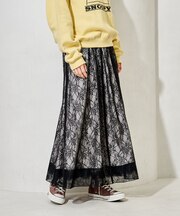 リバーシブル レースマーメイドスカート