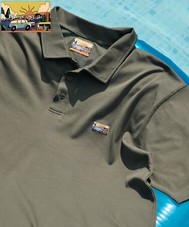 FREAK'S STORE for BEACH & FES リラックスフィット ワンポイントロゴ スピンドル ポロシャツ