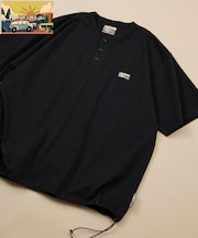 FREAK'S STORE for BEACH & FES リラックスフィット ワンポイントロゴ スピンドル ヘンリーネックTシャツ