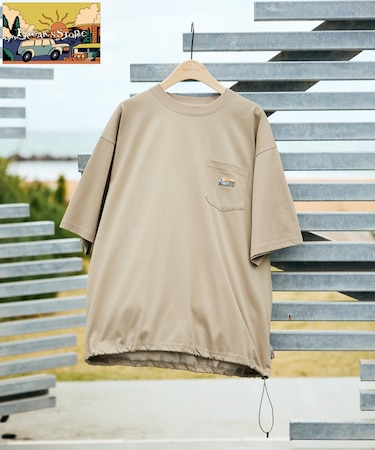 FREAK'S STORE for BEACH & FES リラックスフィット ワンポイントロゴ スピンドル ポケットTシャツ