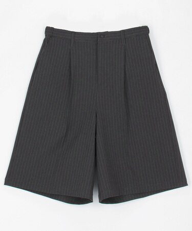 1タック バギーシルエット スラックス ショートパンツ