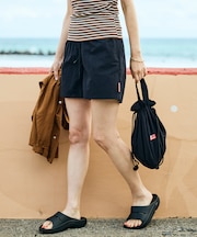【Beach & Festival】リサイクルナイロン イージーショーツ 巾着バッグ付き