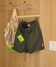 【Beach & Festival】リサイクルナイロン イージーショーツ 巾着バッグ付き