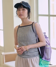 【Beach & Festival】カップ付き ボーダーキャミソール