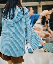 【Beach & Festival】パイル フード付き スキッパープルオーバー