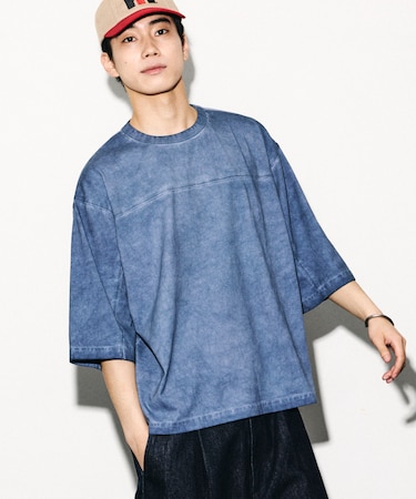 コールドダイ フットボール クルーネックTシャツ