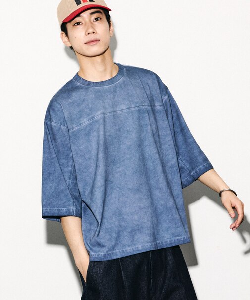 コールドダイ フットボール クルーネックTシャツ