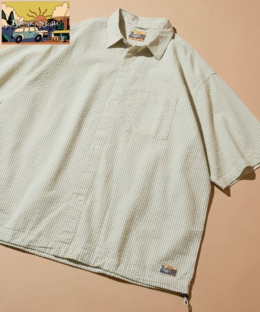 FREAK'S STORE for BEACH & FES シアサッカー スピンドル レギュラーカラー ショートスリーブシャツ