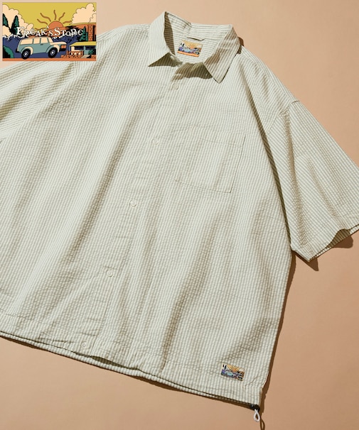 FREAK'S STORE for BEACH & FES シアサッカー スピンドル レギュラーカラー ショートスリーブシャツ