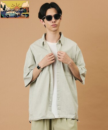 FREAK'S STORE for BEACH & FES シアサッカー スピンドル レギュラーカラー ショートスリーブシャツ