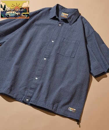 FREAK'S STORE for BEACH & FES シアサッカー スピンドル レギュラーカラー ショートスリーブシャツ