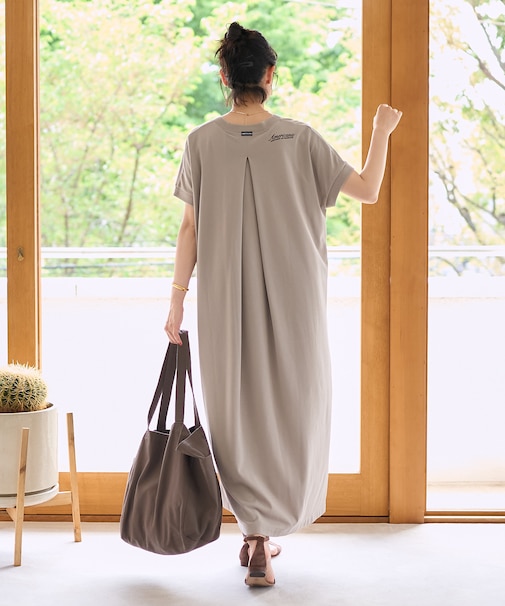 別注 スキッパーネック Tシャツワンピース/吸汗 速乾 抗菌防臭効果あり