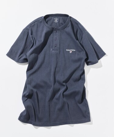 Essentials タイトフィット S/S ヘンリーネック ピグメントTシャツ