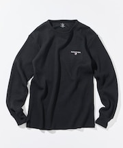 Essentials タイトフィット L/S クルーネック ワッフルTシャツ