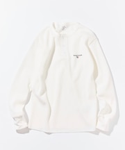 Essentials タイトフィット L/S ヘンリーネック ワッフル Tシャツ