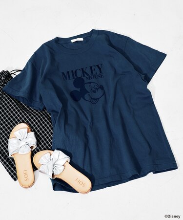 【MICKEY MOUSE】フロッキーTシャツ