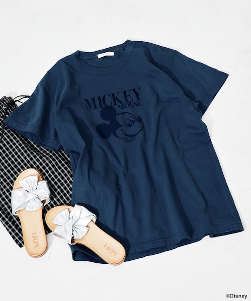 【MICKEY MOUSE】フロッキーTシャツ
