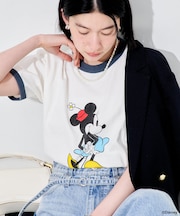 【MICKEY MOUSE】 リンガーTシャツ