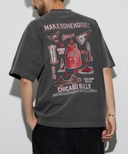 NBA × FREAK'S STORE 別注 チームイラスト グラフィックバックプリント クルーネックTシャツ