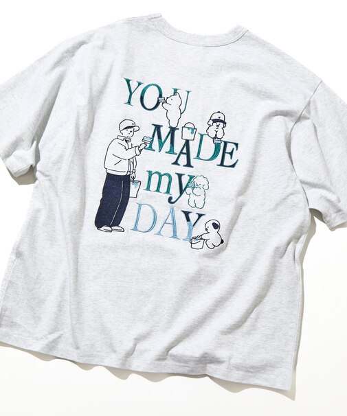 tombonia/トムボニア バックプリント クルーネックTシャツ/YOU MADE MY DAY