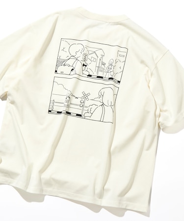 tombonia/トムボニア バックプリント クルーネックTシャツ/Boy Meets Girl