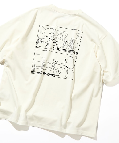 tombonia/トムボニア バックプリント クルーネックTシャツ/Boy Meets Girl