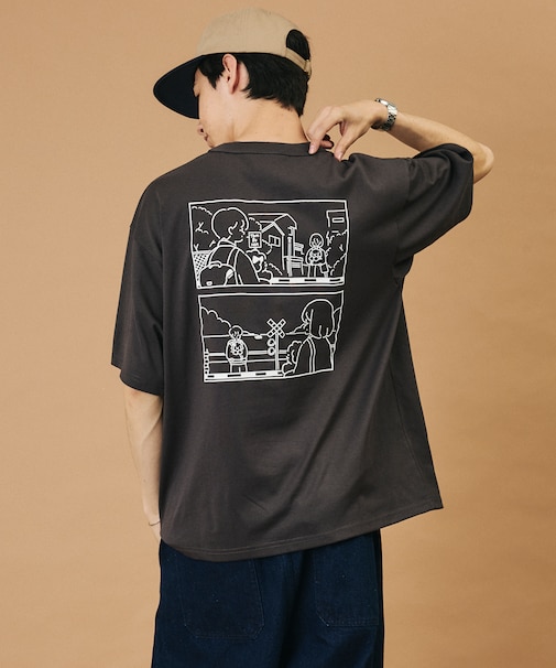 tombonia/トムボニア バックプリント クルーネックTシャツ/Boy Meets Girl