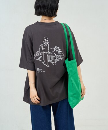tombonia/トムボニア バックプリント クルーネック ポケットTシャツ/スケートボーイ