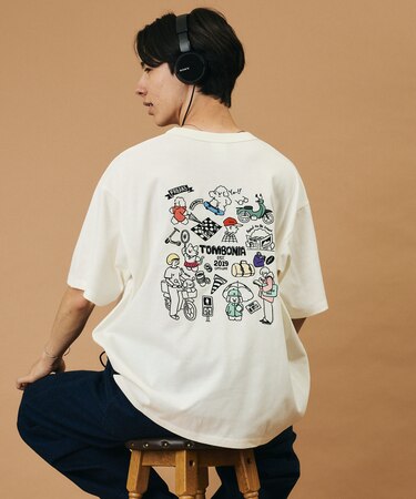 tombonia/トムボニア バックプリント クルーネック ポケットTシャツ/ニューライフ