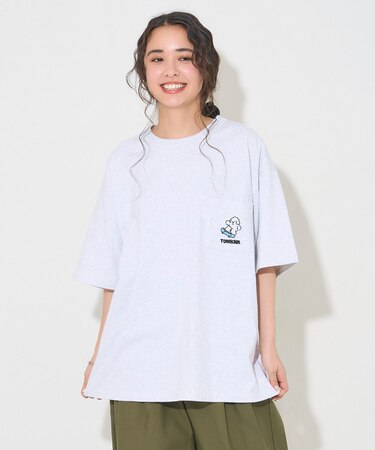 tombonia/トムボニア バックプリント クルーネック ポケットTシャツ/ニューライフ