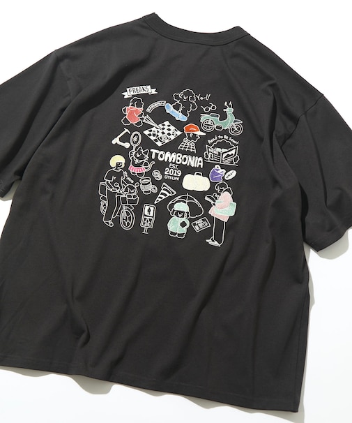 tombonia/トムボニア バックプリント クルーネック ポケットTシャツ/ニューライフ