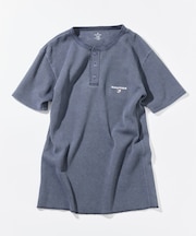Essentials タイトフィット S/S ヘンリーネック ワッフル ピグメントTシャツ