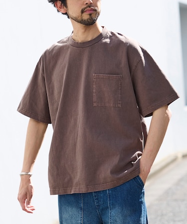 HEAVY WEIGHT/ヘビーウェイト ピグメント ショートスリーブ クルーネック ポケットTシャツ/10.5オンス