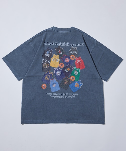 NBA × FREAK'S STORE 別注 ランダムユニフォームデザイン バックプリント クルーネックTシャツ