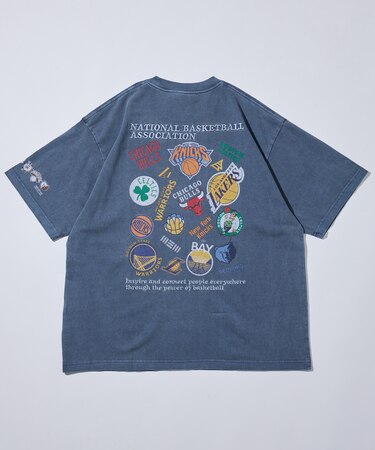 NBA × FREAK'S STORE 別注 ランダムチームロゴ バックプリント クルーネックTシャツ
