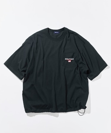 リラックスフィット フラッグロゴ ヘムコード ポケットTシャツ