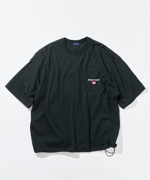 リラックスフィット フラッグロゴ ヘムコード ポケットTシャツ